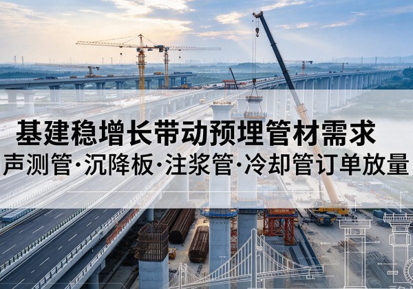 永修基建稳增长带动预埋监测管材需求，声测管、沉降板、注浆管订单持续放量